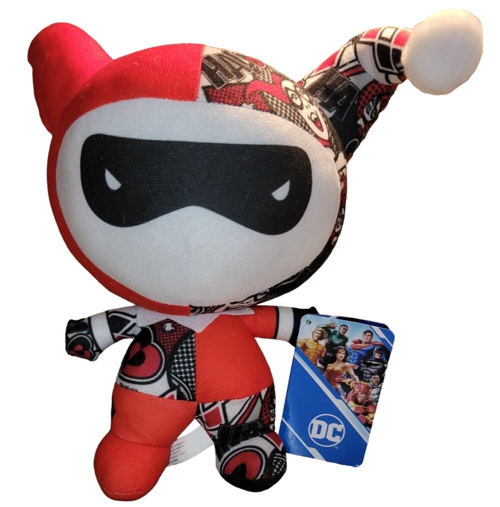 DC Comics Harley Quinn 12" Plush Justice League Chibi Sticker Collection NWT